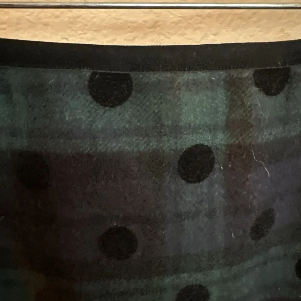Talbots Wool Plaid Polka Dot Lined‎ Mini Skirt Size 10 Holiday Winter